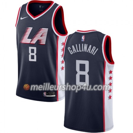 Maillot Basket Homme Los Angeles Clippers Danilo Gallinari 8 2018-19 Nike City Edition Navy Swingman